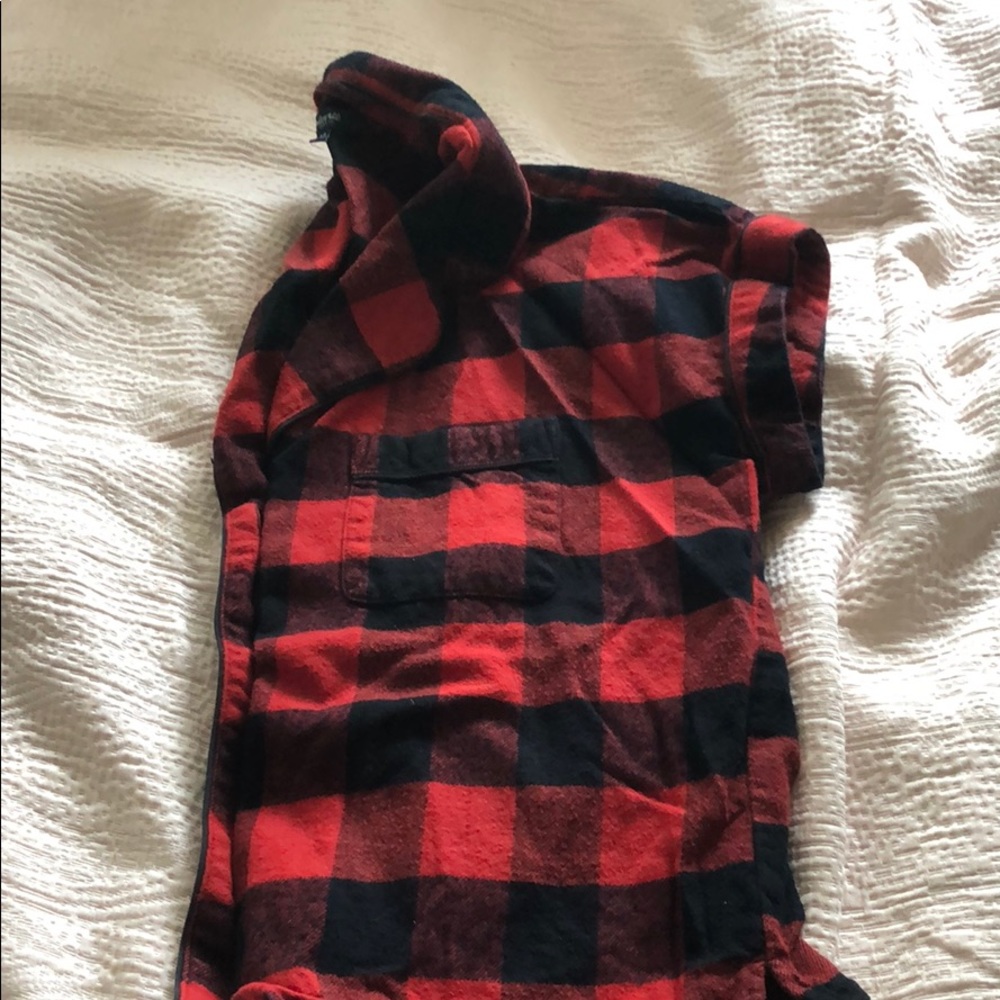 Madewell buffalo check pj top